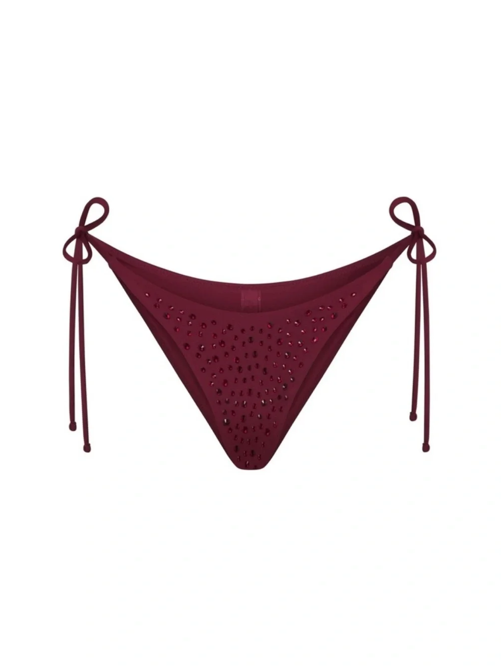 NWT SKIMS Rhinestone Bikini Set in Wine